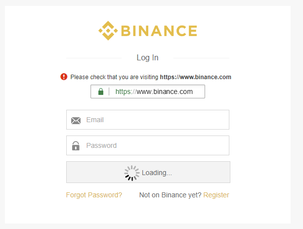 binance account key